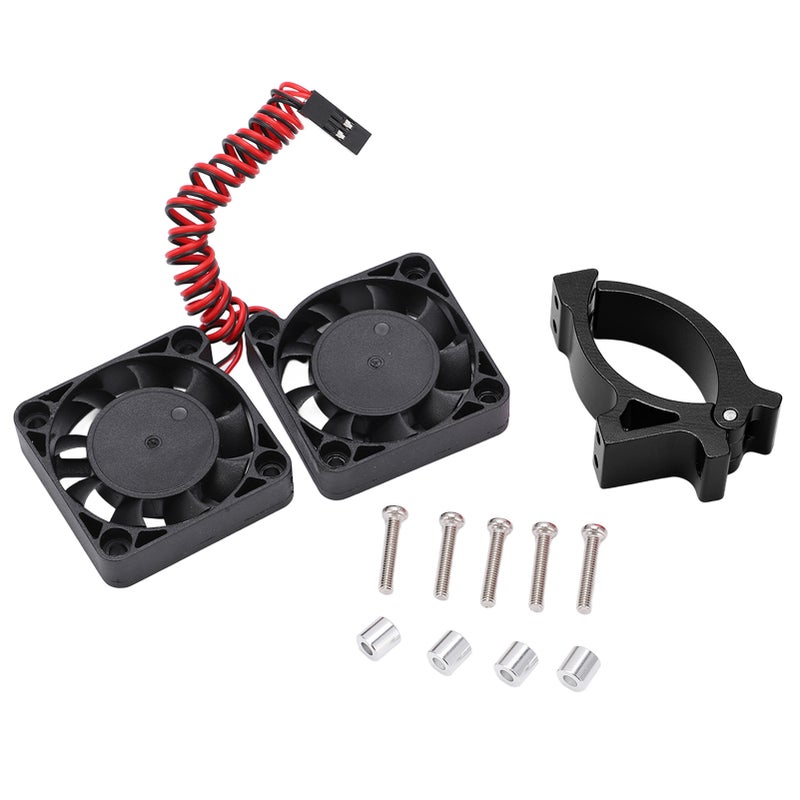 RC 40x40mm Motor Cooling Fans with Holder for 4068 4268 4274 4275 Motor with 42mm DiameterBlack - Image 1