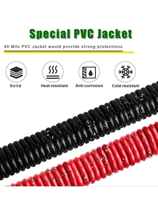 4AWG 15FT Copper Welding Cable Red Plus Black For Car Battery Boat Generator - Image 5
