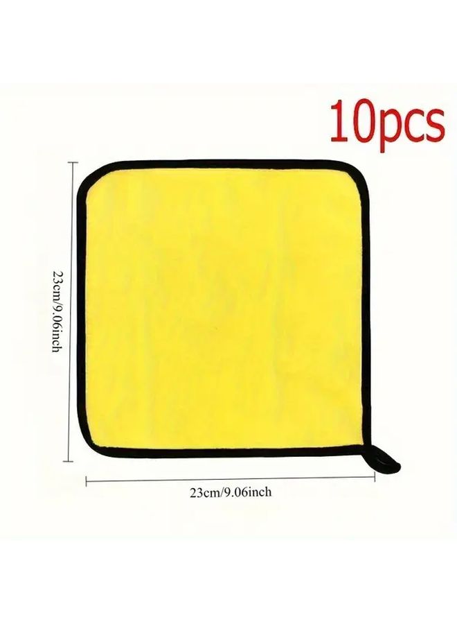 10 Pack Microfiber Car Cleaning Cloths Ultra Absorbent Durable Towels Interior Exterior - Image 2