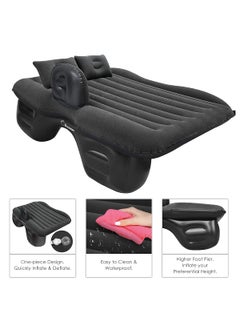 BLUEJACK BLUEJACK Car Travel Inflatable Car Bed Mattress with Two Air Pillows Car Air Pump and Repair KitTravelTripsCampingPicnicPool BeachUniversal Fit Black Colour  - Image 2