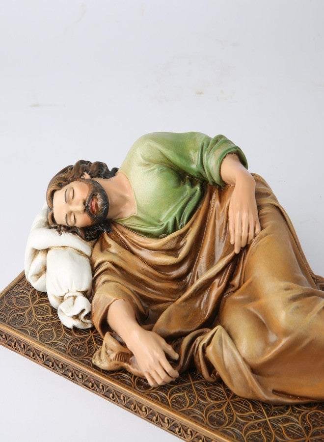 BC BUILDCLASSIC Sleeping Saint Joseph Catholic Statue Prayer Religious Figurine Housewarming Gift Devoted Home Decor 12 Inch Long Renaissance Sculpture Handmade by - Image 2