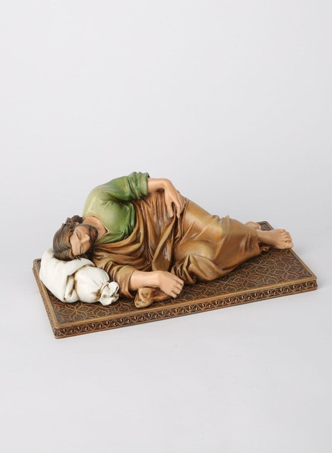 BC BUILDCLASSIC Sleeping Saint Joseph Catholic Statue Prayer Religious Figurine Housewarming Gift Devoted Home Decor 12 Inch Long Renaissance Sculpture Handmade by - Image 4