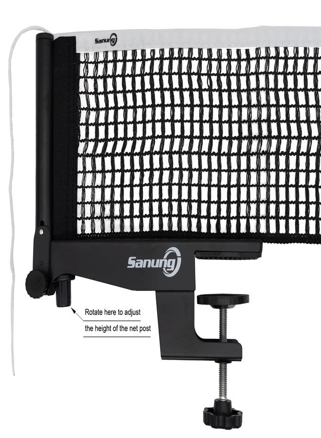 Sanung S406 Table Tennis Net and Post Portable, Professional Ping Pong Net and Post Set for Any Standard Tables (60 inch Width), Used for Training Competition, Easy Setup - Image 4