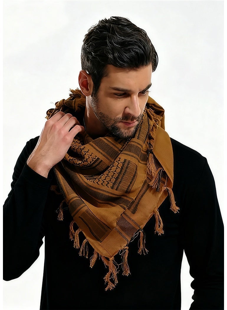 Arab Style Shemagh Wrap Keffiyeh Middle East Desert Scarf Men Scarves Neck Face Headwear Arabian110cm*110cm - Image 1
