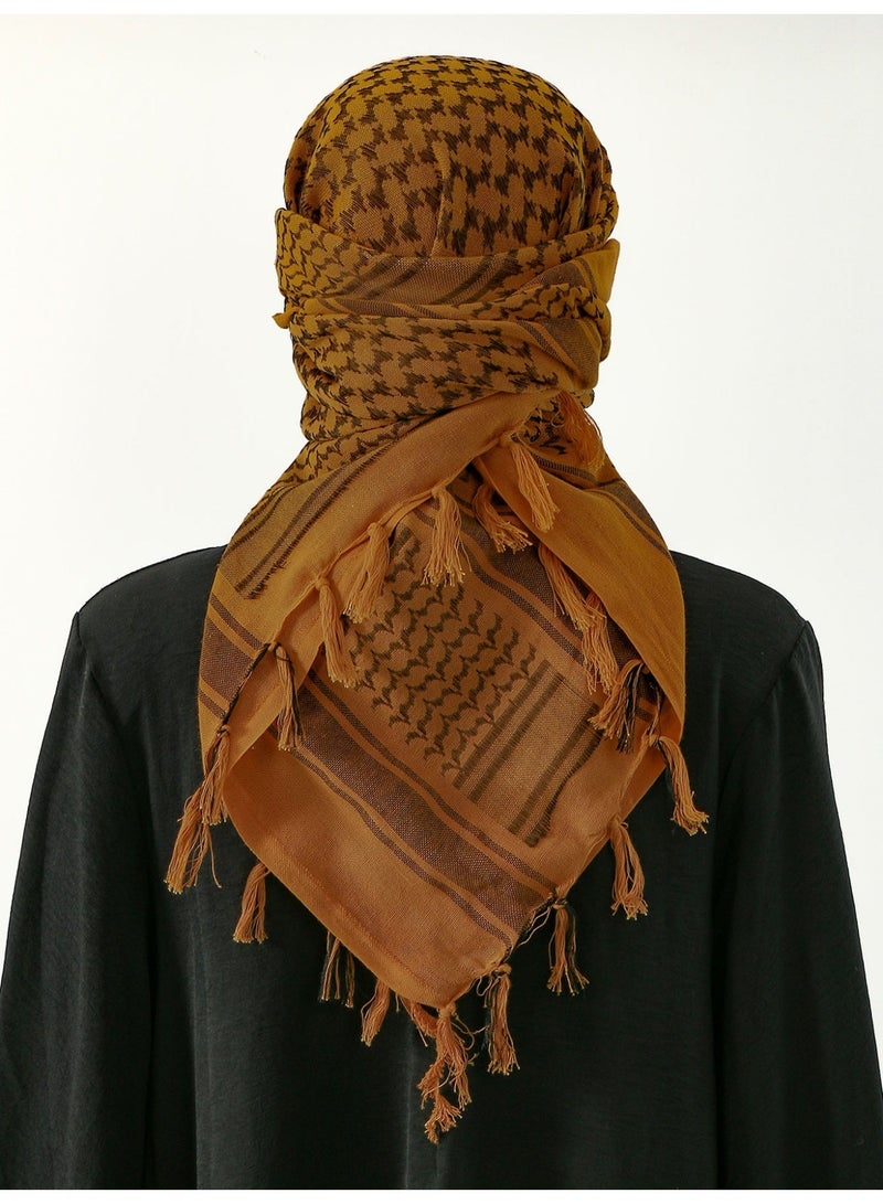 النمط العربي Shemagh لف Keffiyeh الشرق الأوسط الصحراء الوشاح الرجال الأوشاح الرقبة وجه الرأس Arabian110cm * 110cm - Image 1