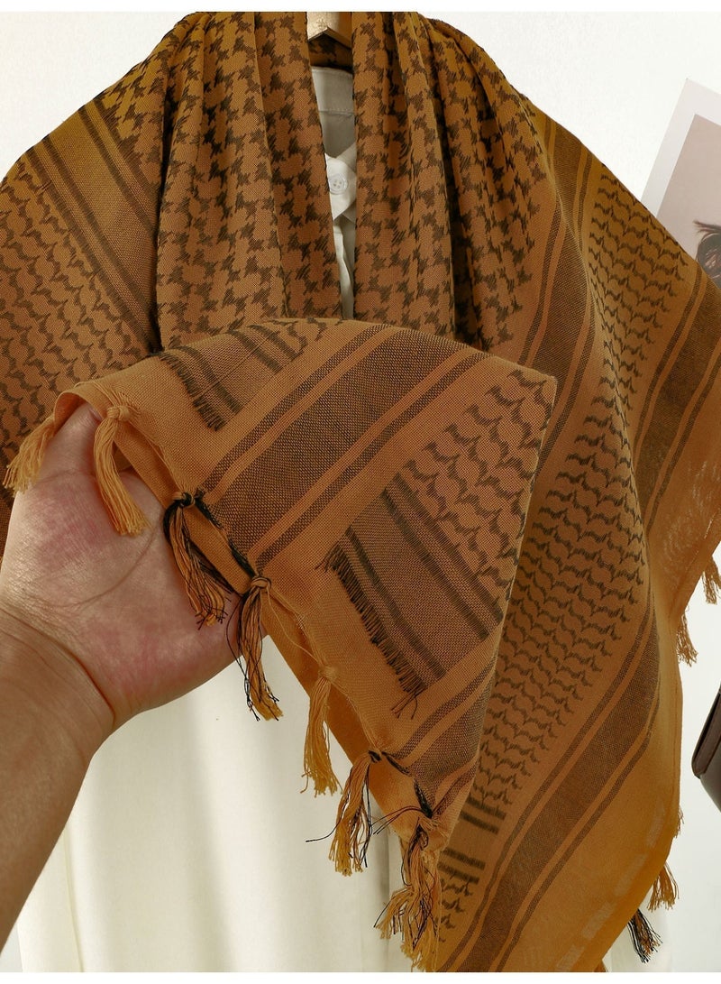 النمط العربي Shemagh لف Keffiyeh الشرق الأوسط الصحراء الوشاح الرجال الأوشاح الرقبة وجه الرأس Arabian110cm * 110cm - Image 2