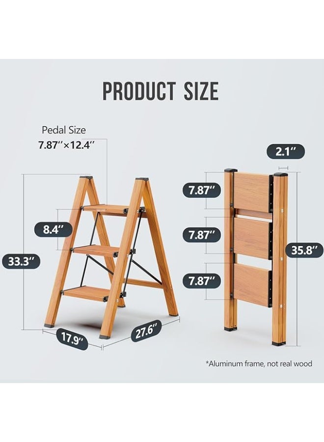 3-step wooden ladder elegant design durable and suitable for home use - Image 4