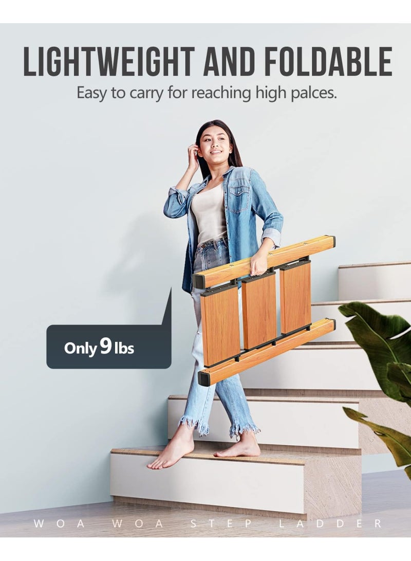 3-step wooden ladder elegant design durable and suitable for home use - Image 5