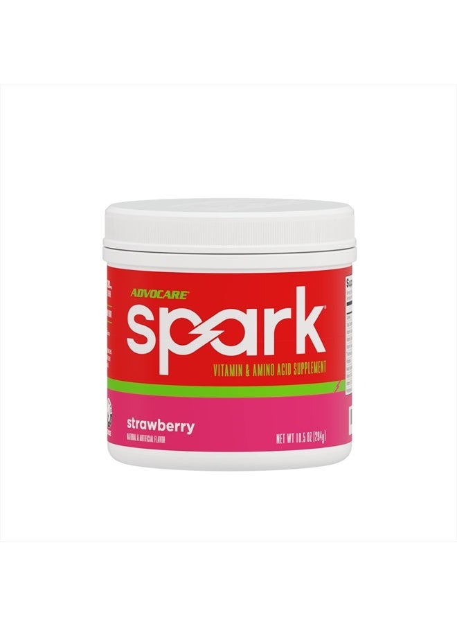 AdvoCare Spark Vitamin & Amino Acid Supplement - Focus & Energy Supplement Mix - Powdered Energy Supplement Mix - Powder Supplement Mix - Amino Acids - Strawberry - 10.5 oz  - Image 1