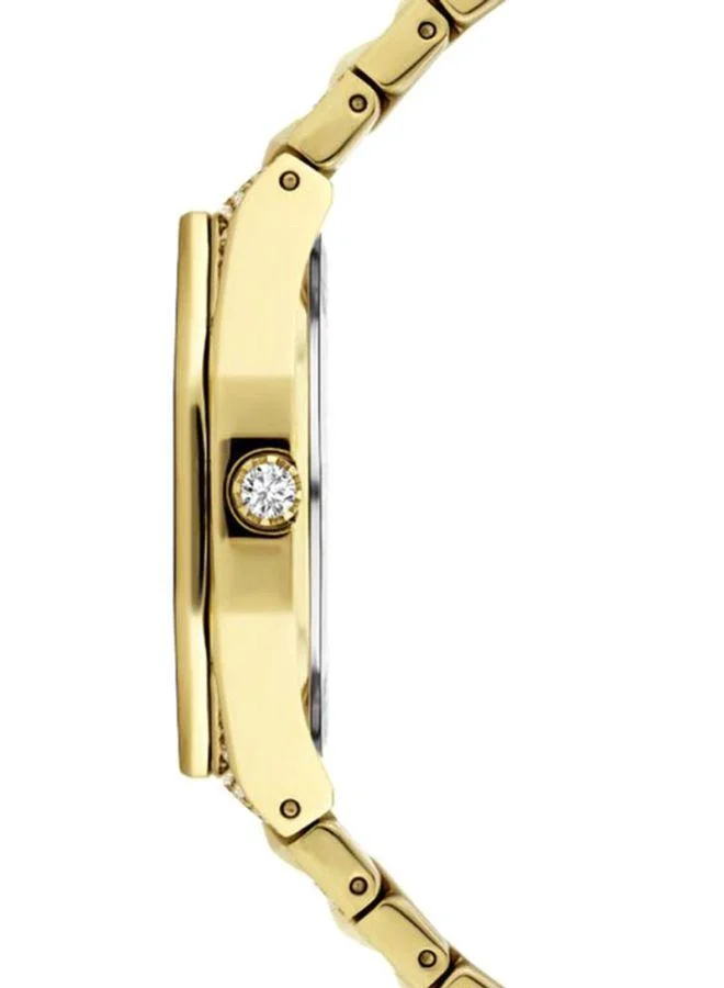 POLICE Women's Montaria Octagon Shape Stainless Steel Analog Wrist Watch 35 mm - Gold