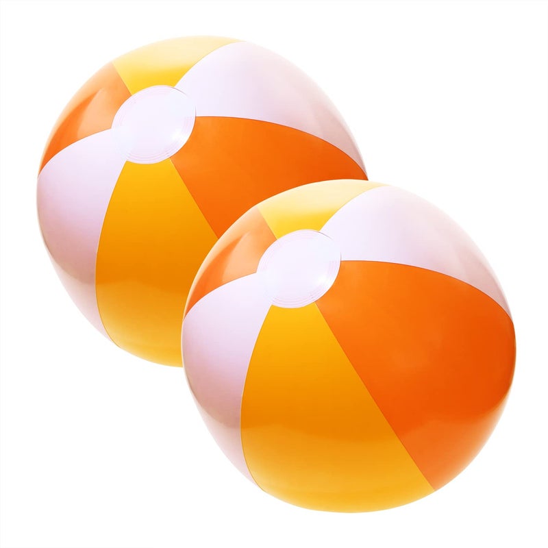 PENTA ANGEL Beach Balls 2PCS 12 Inch InflatableBlow Up Classic Rainbow Color Summer Swimming Pool Party Favors Water Toy Beachball for Women Men Adults Playing - Image 2