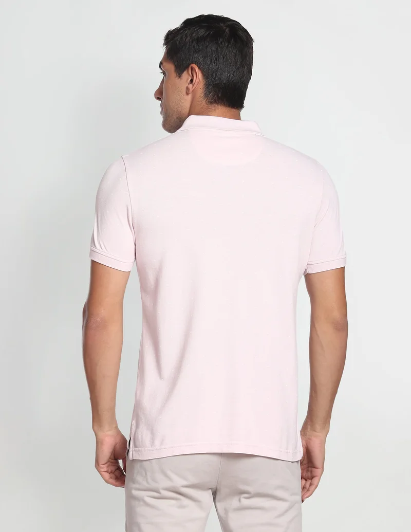 Arrow Light Pink Graphic Pique Polo T-Shirt for Men | Best Price UAE