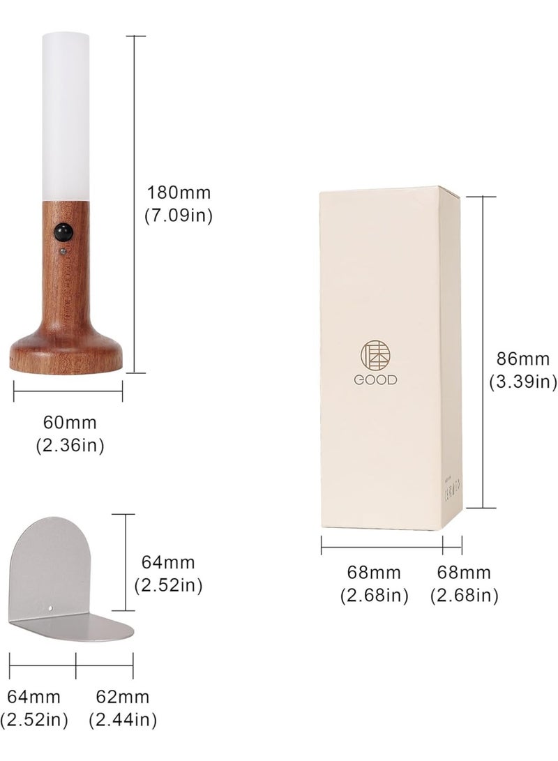 Chabili Premium Solid Wood Motion Sensor Night Light | 2700K-3000K Warm White Glow, Adjustable Modes & Flexible Placement | Elegant Magnetic Wall Light for Hallway, Bedroom, and Home Decor - Image 4