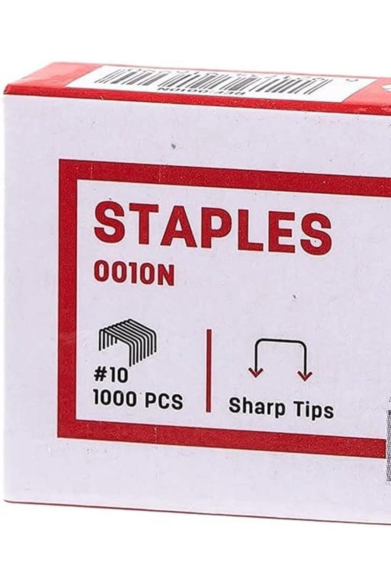 Deli No.1000 PCS Silver Staples - Image 1