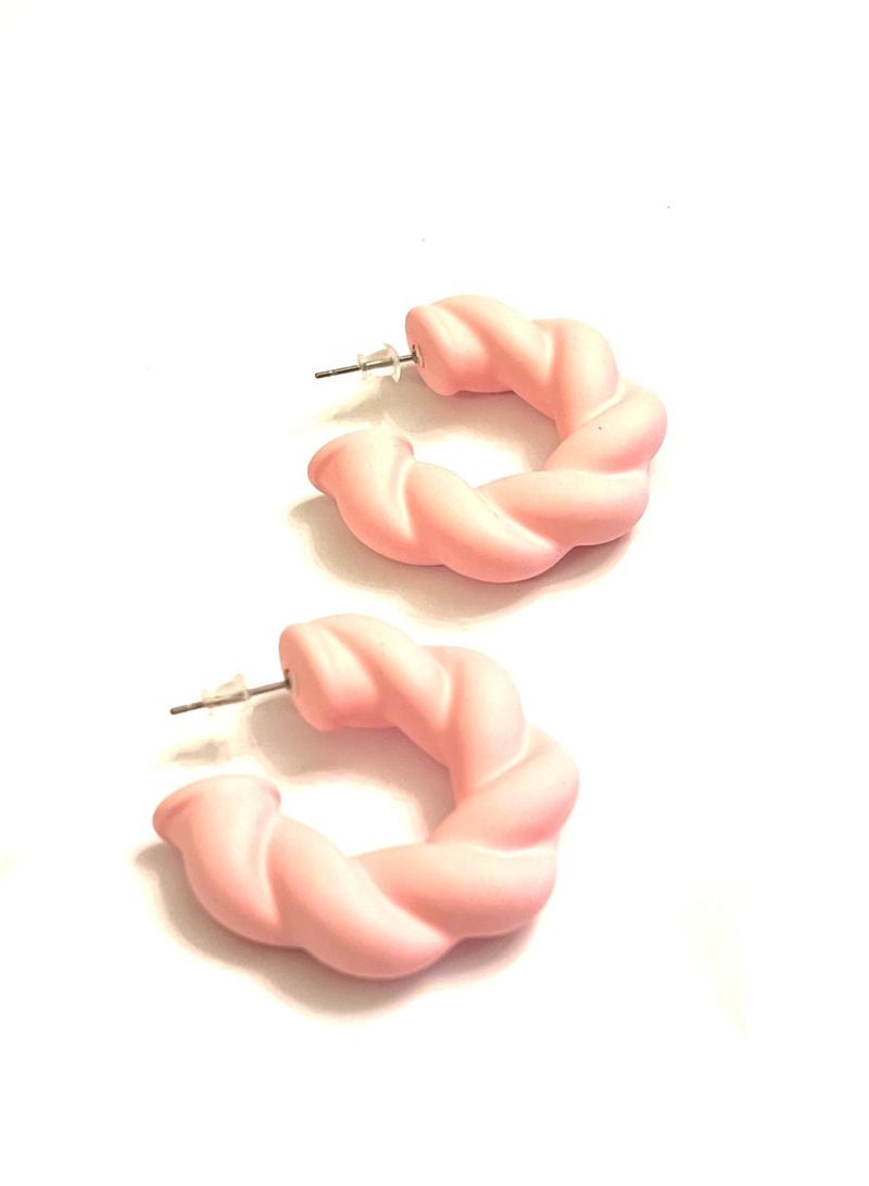 Trio Earrings Rose rope earrings - Image 3