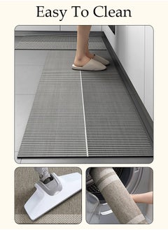 DUNISO Diatom Mud Bath Mat Set Bathroom Kitchen Rug Mat Extra Soft and Absorbent Bath Rugs Non-Slip Quick Drying Floor Bath Tub Mat for Bathroom Floor Tub and Shower 40*60cm/40*120cm  - Image 3