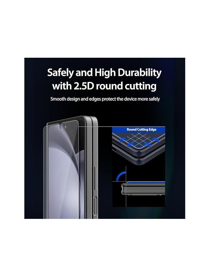 araree [2 Pack] for Galaxy Z Fold 5/ Z Fold 4 Tempered Glass Front Screen Protector, 013mm Ultra-Thin Scratch-Resistant Anti-Fingerprint 9H Hardness Clear Screen Protector Easy Install Clear protector