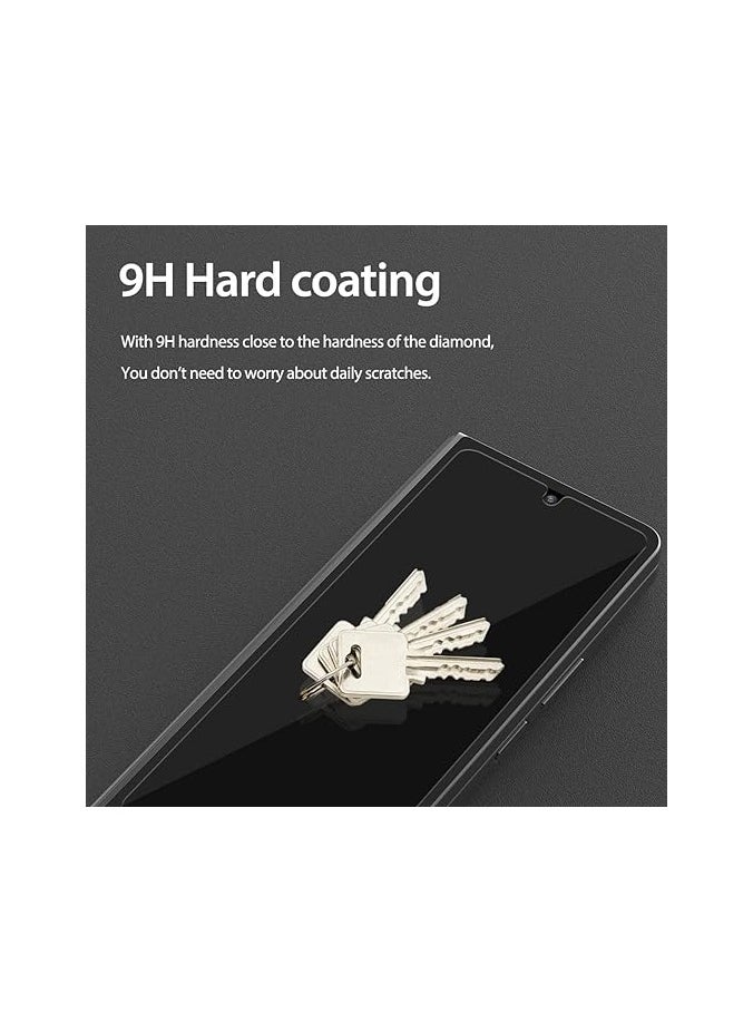araree [2 Pack] for Galaxy Z Fold 5/ Z Fold 4 Tempered Glass Front Screen Protector, 013mm Ultra-Thin Scratch-Resistant Anti-Fingerprint 9H Hardness Clear Screen Protector Easy Install Clear protector