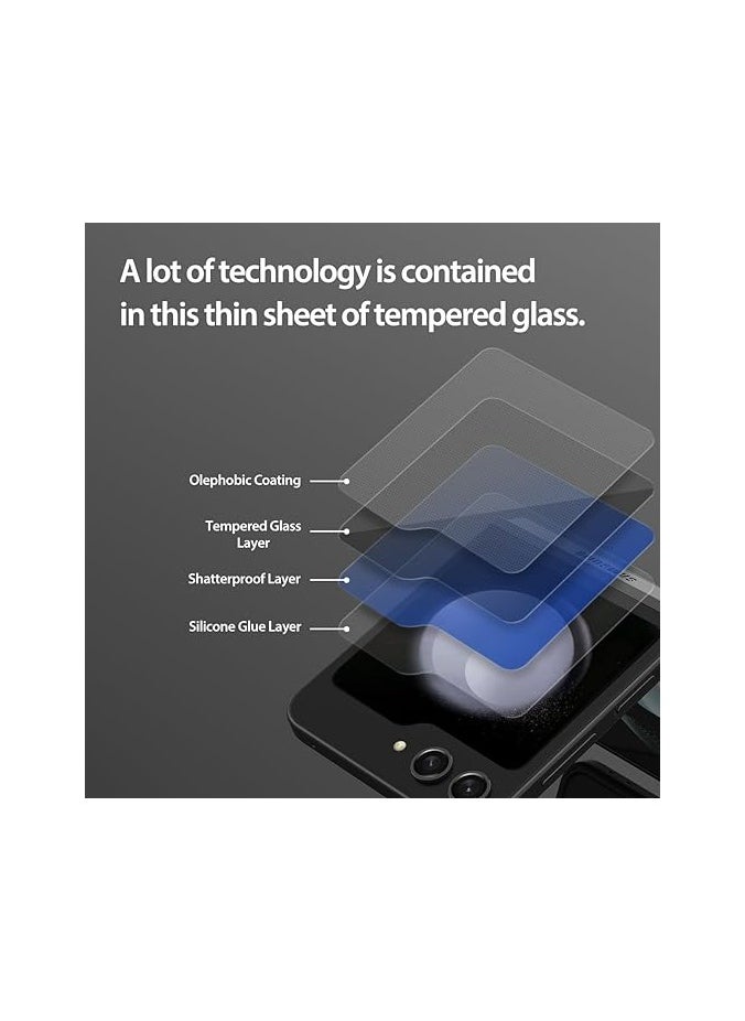 araree [2 Pack] for Galaxy Z Fold 5/ Z Fold 4 Tempered Glass Front Screen Protector, 013mm Ultra-Thin Scratch-Resistant Anti-Fingerprint 9H Hardness Clear Screen Protector Easy Install Clear protector