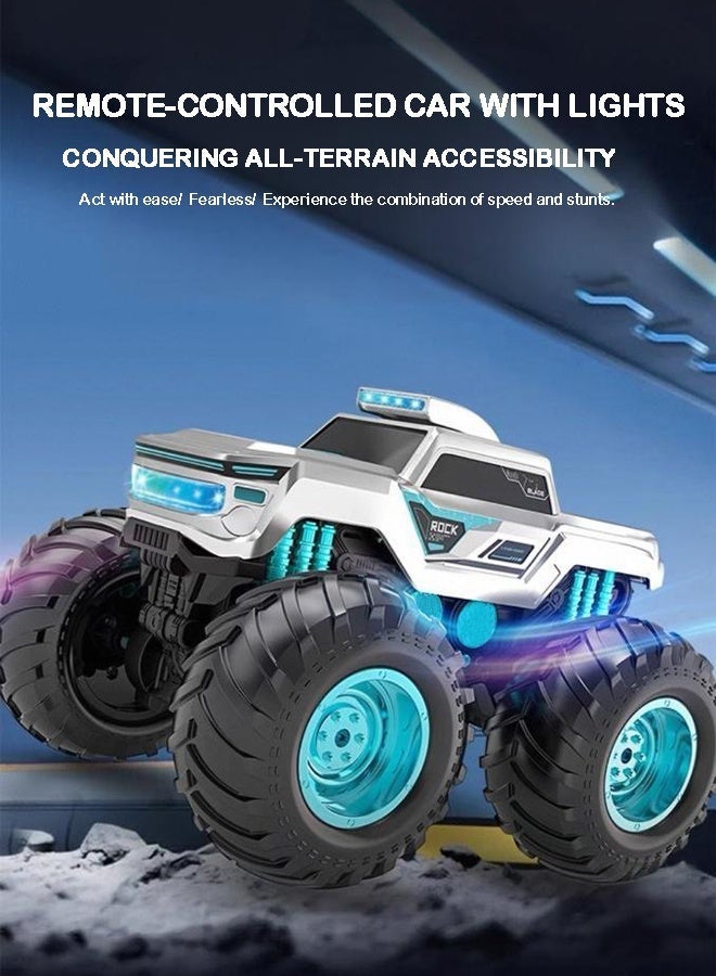 ريتش لايف سيارة تحكم عن بعد ذات 4 قنوات مع أضواء Cyberpunk Black Tech Pickup - Image 2