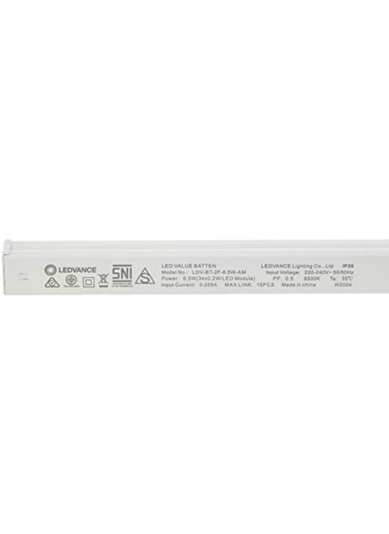 Osram - Ledvance Led Value 6.5W 2 Ft Batten Day Light 4058075270763 White LdvBt2F6.5WDl - Image 1