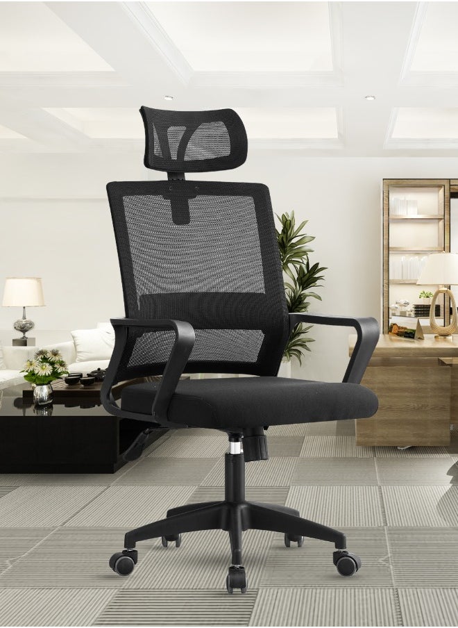 Premium Executive Chair with Lumbar Support, Class 3 Gas Lift, Double Mechanism, 220mm Nylon Base, BIFMA Certified Mesh, 2D/3D Armrests 