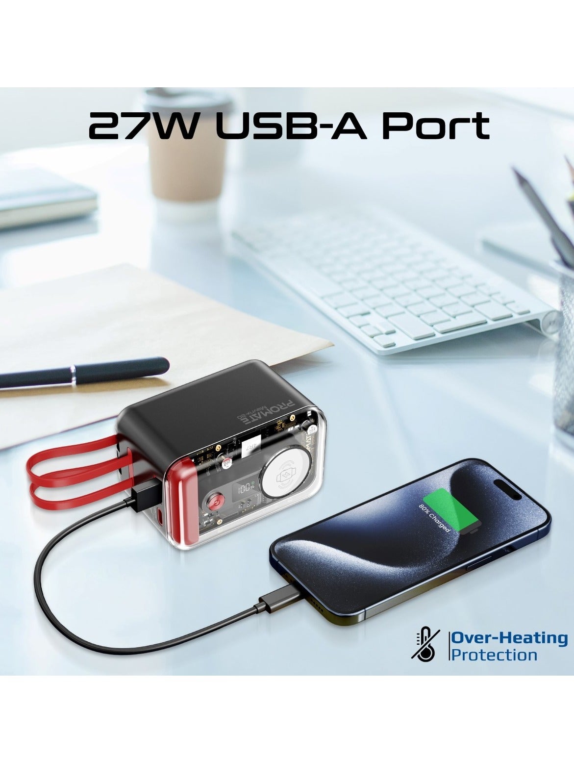 Promate Mavrix-20 20000Mah Power Bank - Red