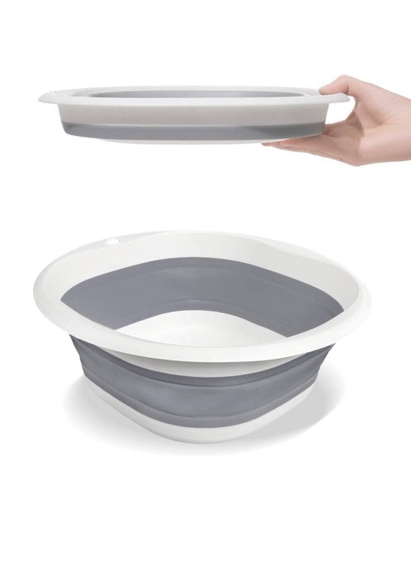 بلان A حوض غسيل قابل للطي، متعدد الاستخدامات لغسل الأطباق والخضروات والفواكه، مناسب لغسل الملابس أو القدمين، مثالي للاستخدام المنزلي والتخييم، سعة 5.5 لتر (وردى) - Image 1