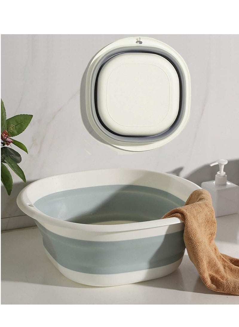 بلان A حوض غسيل قابل للطي، متعدد الاستخدامات لغسل الأطباق والخضروات والفواكه، مناسب لغسل الملابس أو القدمين، مثالي للاستخدام المنزلي والتخييم، سعة 5.5 لتر (وردى) - Image 2