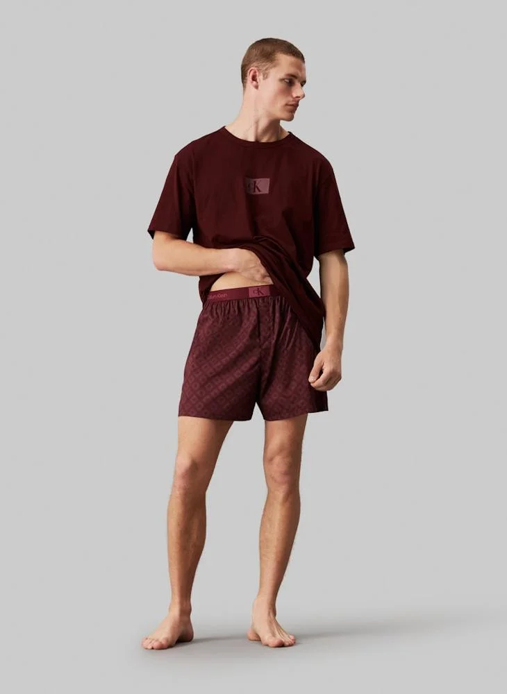 CALVIN KLEIN Logo Crew Neck T-Shirt & Shorts Set