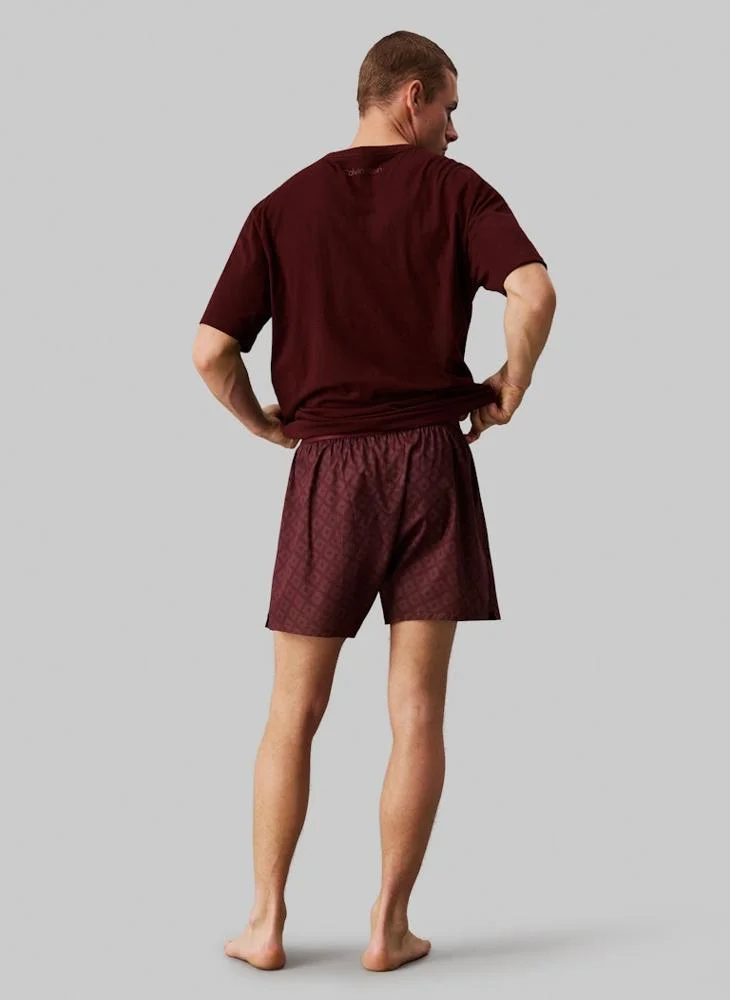 CALVIN KLEIN Logo Crew Neck T-Shirt & Shorts Set