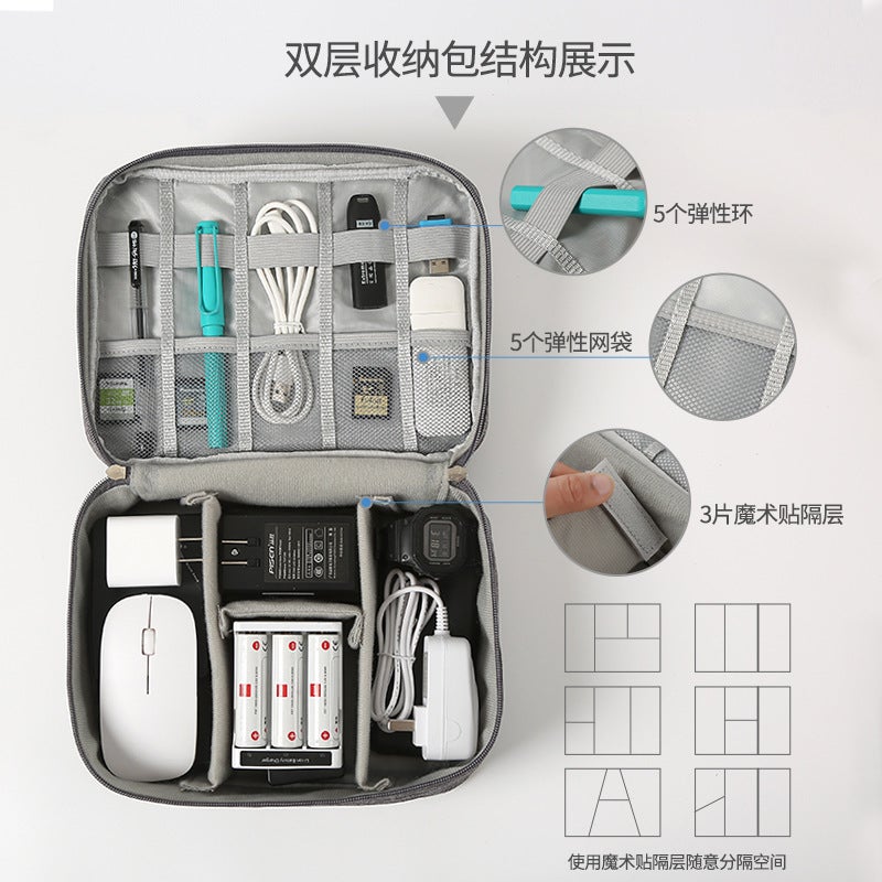 Digital Bag Multifunctional Waterproof Mobile Phone Data Cable Storage Bag Travel Charging Treasure Multifunctional Bag Manufacturers - Image 4