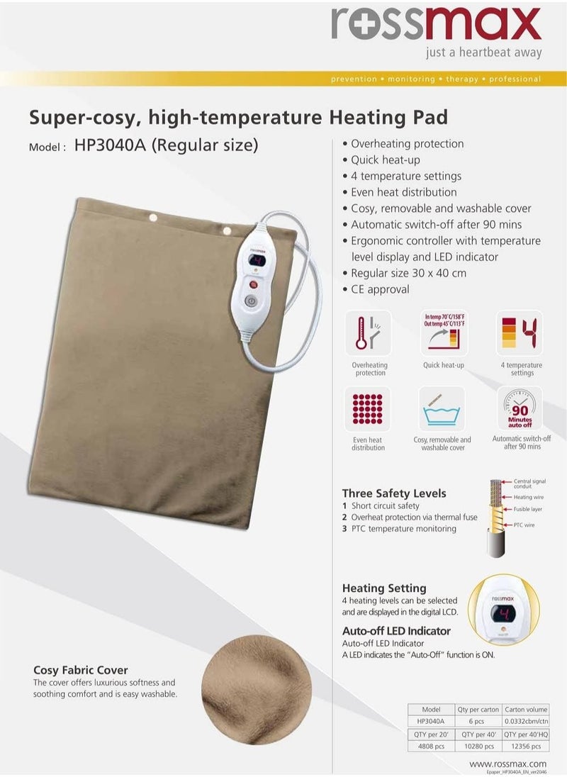 Rossmax Rossmax HP3040A Heating Pad – For Heat Therapy and Pain Relief  - Image 5
