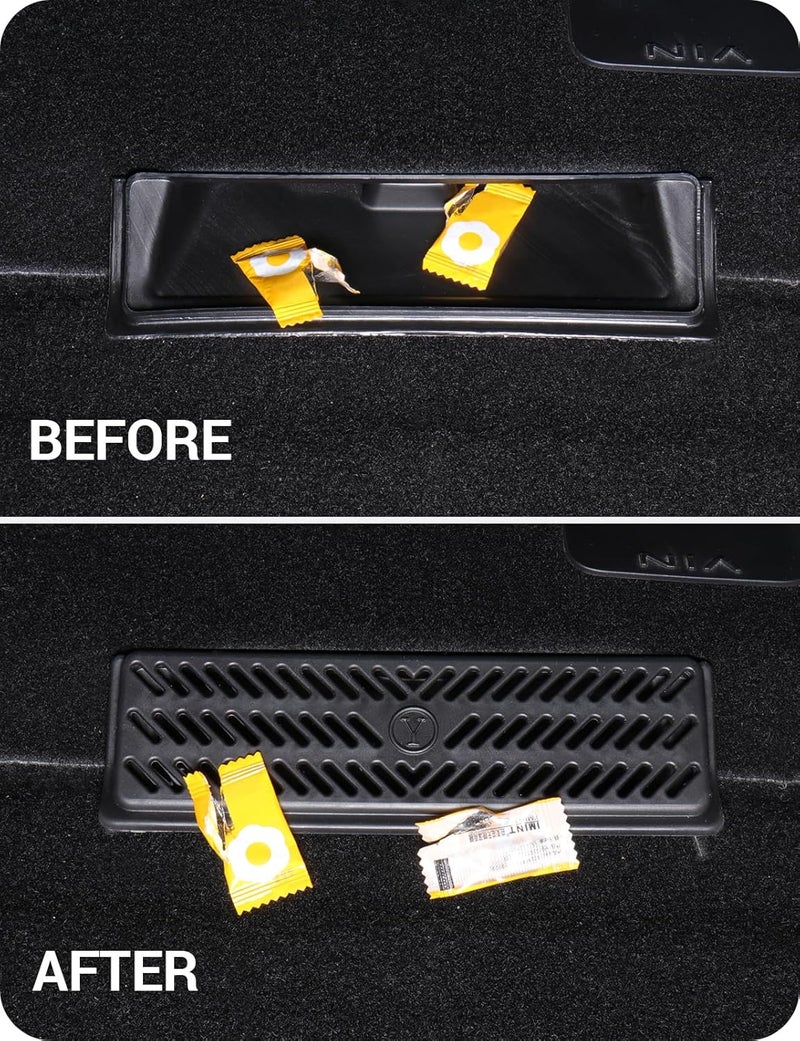 Basenor Tesla Model Y Backseat Air Vent Cover Air Flow Vent Grille Protection Set of 2 Globally selected raw material - Image 2