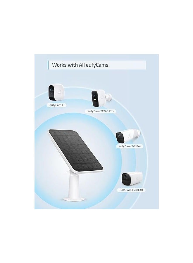 eufy security Certified Cam Solar Panel, Compatible with Cam, Continuous Power Supply, 2.6W Solar Panel, IP65 Weatherproof - Image 4