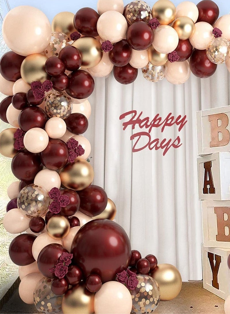 102pcs Balloon Arch Kit – Made of Thickened Latex Material for Enhanced Elasticity and Durability, Perfect for Weddings, Proposals, Anniversaries, Birthday Parties, Celebrations, and Event Decorations, Easy to Assemble, Ideal for Elegant Backdrops and Romantic Atmospheres - Image 1