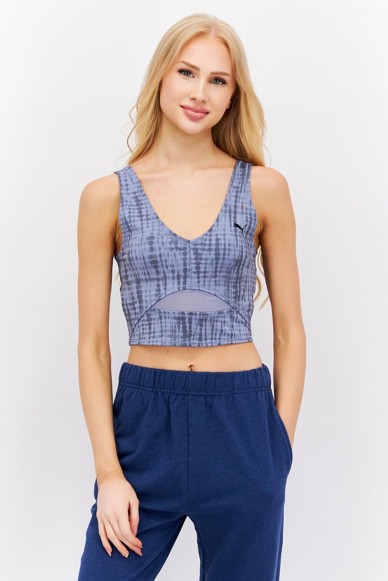 PUMA Women Sportswear Fit Training Sports Bra, Blue - Image 1