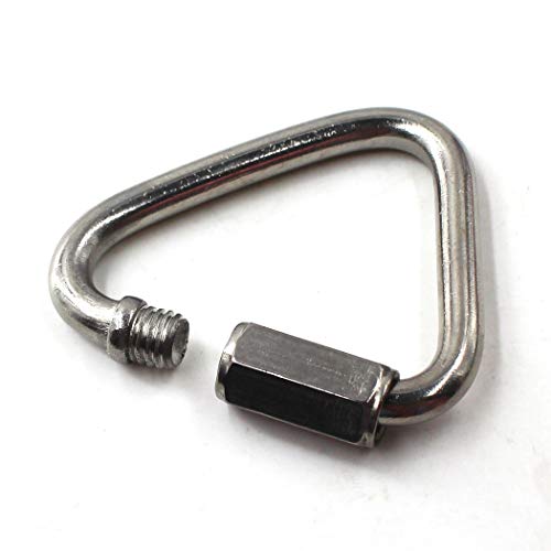Flomore M10 Delta Quick Link 304 Stainless Steel Triangle Quicklink Chain Connector Screw Lock Carabiner Pack of 2 - Image 5