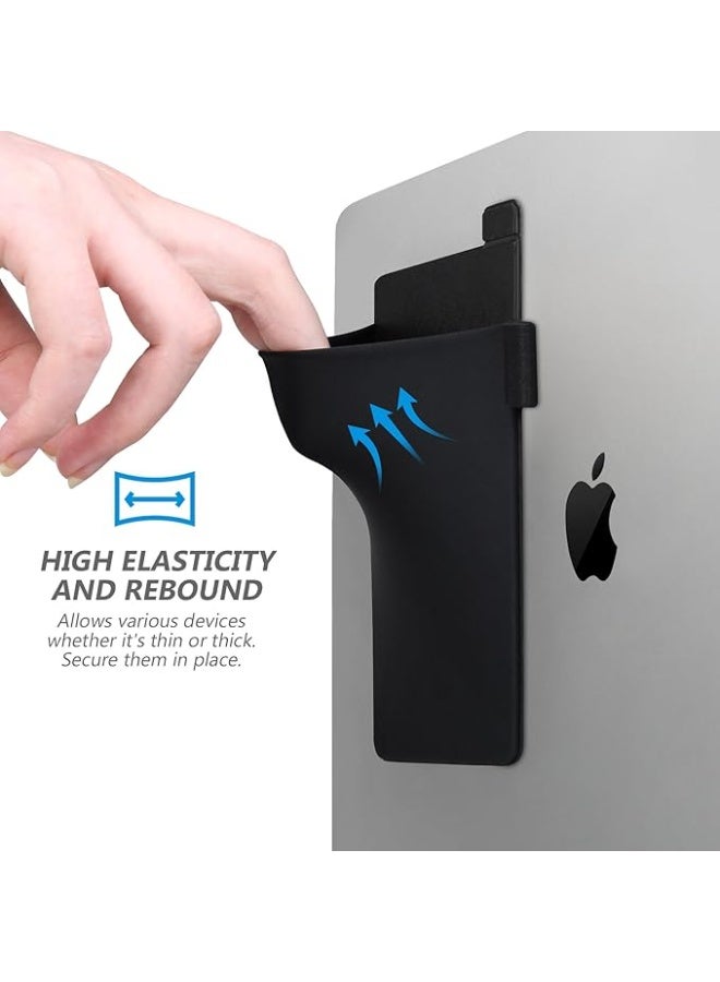 Lacdo Portable External Hard Drive Sleeve for Laptop, Stick on Pouch Holder with Reusable Adhesive, Fit 2.5" Seagate, WD, Toshiba, LaCie External HDD, SSD, Wireless Mouse, Cables, with Pen Loop - Image 3