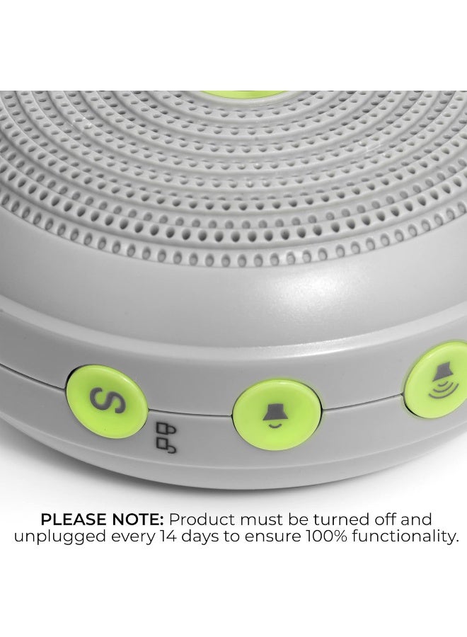 marpac حافظة سفر مارباك يوجاسليب هاشه ومقاومة للكسر، (طقم من قطعتين) آلة صوت بيضاء محمولة للأطفال - Image 2