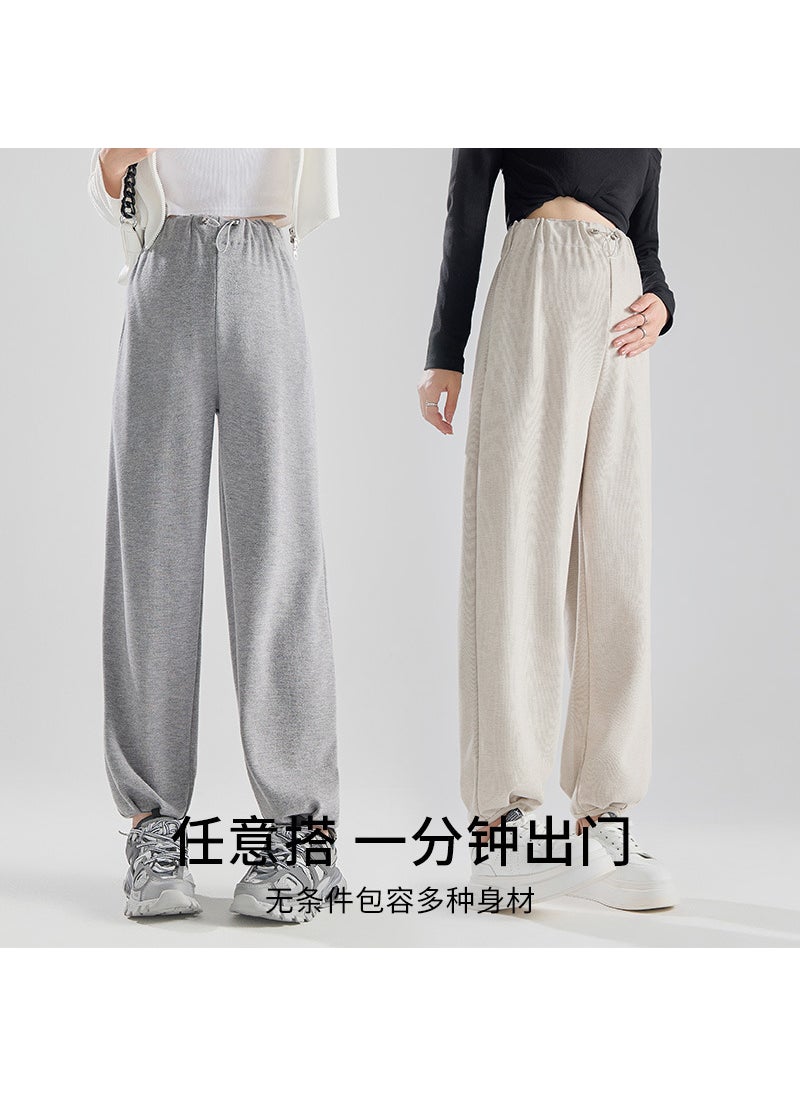 Generic Maternity Knit Pants Autumn Winter Loose Fit khaki  - Image 5