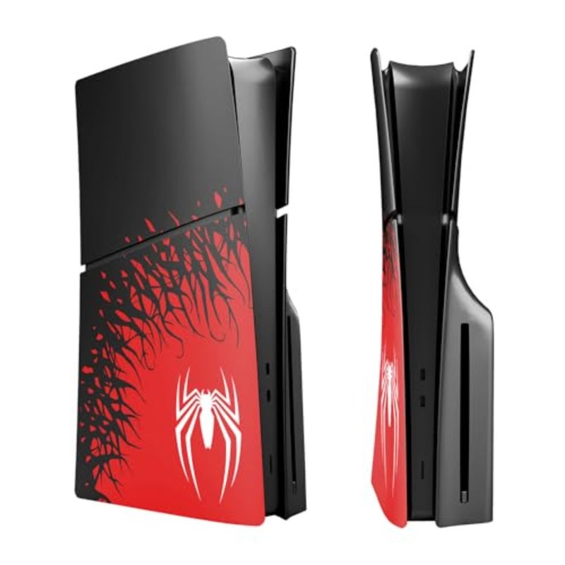 Faceplate for PS5 Disc Edition Superhero Spider-Man 2 Plates Premium ABS Shell Cover for PlayStation 5 Slim Disc Edition Matte Finish Easy Snap-On Installation Compatible with Original PS5 Disc Model - Image 1