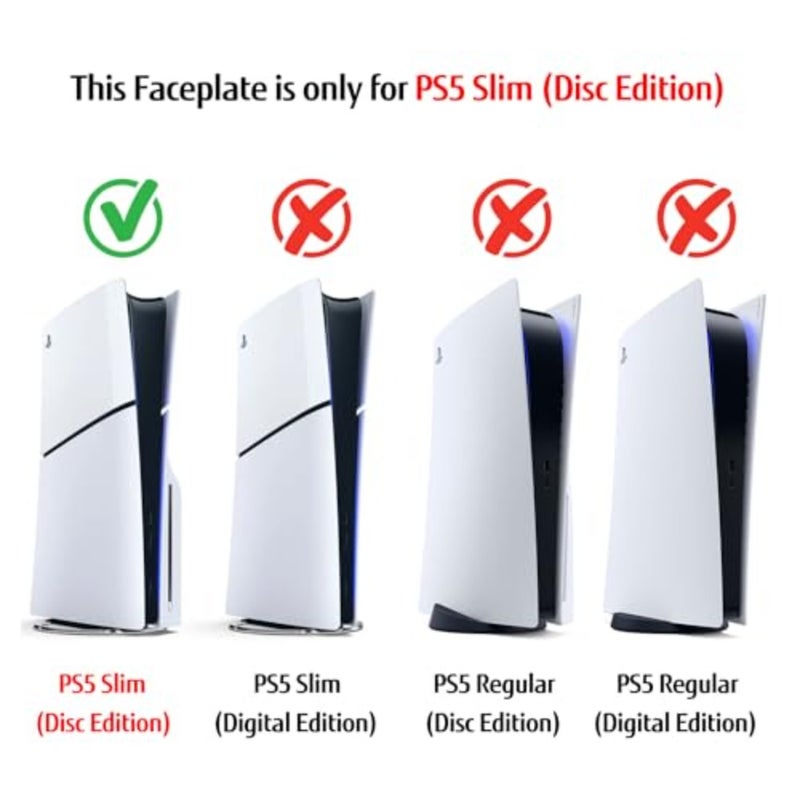 Faceplate for PS5 Disc Edition Superhero Spider-Man 2 Plates Premium ABS Shell Cover for PlayStation 5 Slim Disc Edition Matte Finish Easy Snap-On Installation Compatible with Original PS5 Disc Model - Image 2