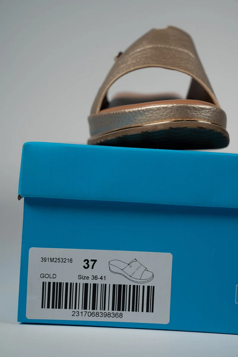 Geoomnii GOLD Geoomnii Comfort Slide Sandals for Women – Cushioned Slip-On Casual Sandals for Daily Wear, Home, Travel & Walking for Women | Best Price UAE