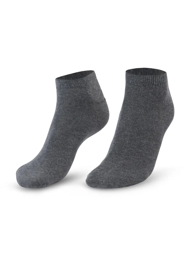 Ampm Mens Cotton-blended Low cut Sneaker Socks (PACK OF 3) Lightweight, Ultra-Soft touch, Secure Gentle Grip, Reinforced stitch, Skin Friendly - GREY