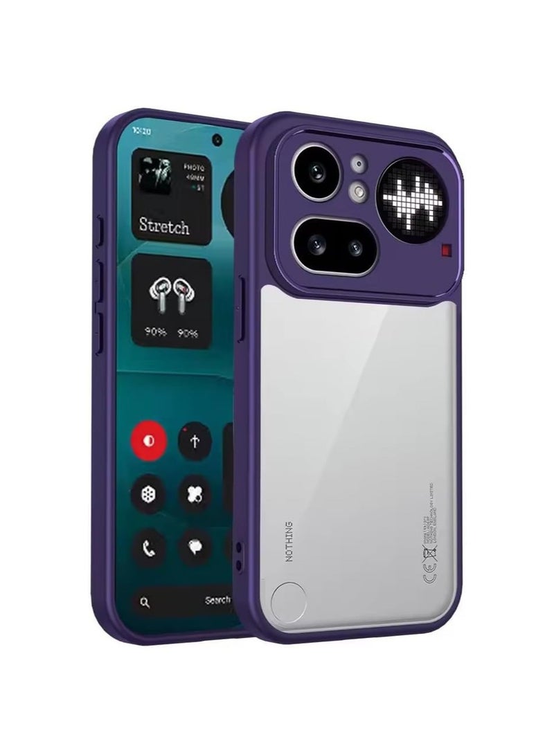 Compatible with Nothing Phone 4A Pro 5G (2026) Case: PC + TPU Matte Semi-Transparent Shock-Resistant Case for Nothing 4A Pro