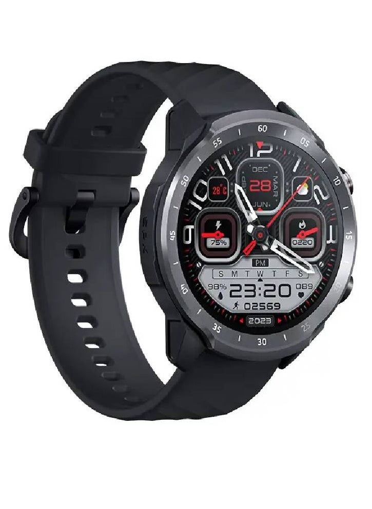 A2 Sporty Bluetooth Calling Smart Watch 1.39 Inch HD Screen Round Dual Straps Optical Heart Rate Sensor SpO2 Sensor Accelerometer Bluetooth 5.3 Connectivity 2ATM Waterproof 350mAh Battery Black