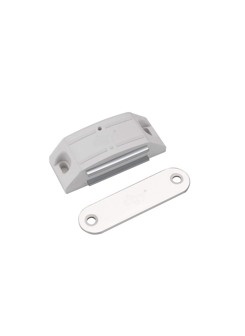Axtry Axtry Pack of 3 White Door Catcher for Wooden Door Cabinet Cupboard Wardrobe Kitchen Drawer Size no 3 55x29x10 mm  - Image 3