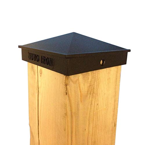 Nuvo Iron PCP02 3 1/2" Pyramid Post Cap, 3-1/2 x 3-1/2 inch, Black - Image 2