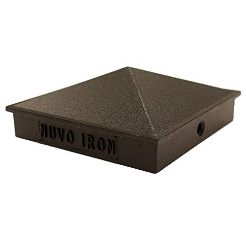 Nuvo Iron PCP02 3 1/2" Pyramid Post Cap, 3-1/2 x 3-1/2 inch, Black - Image 1